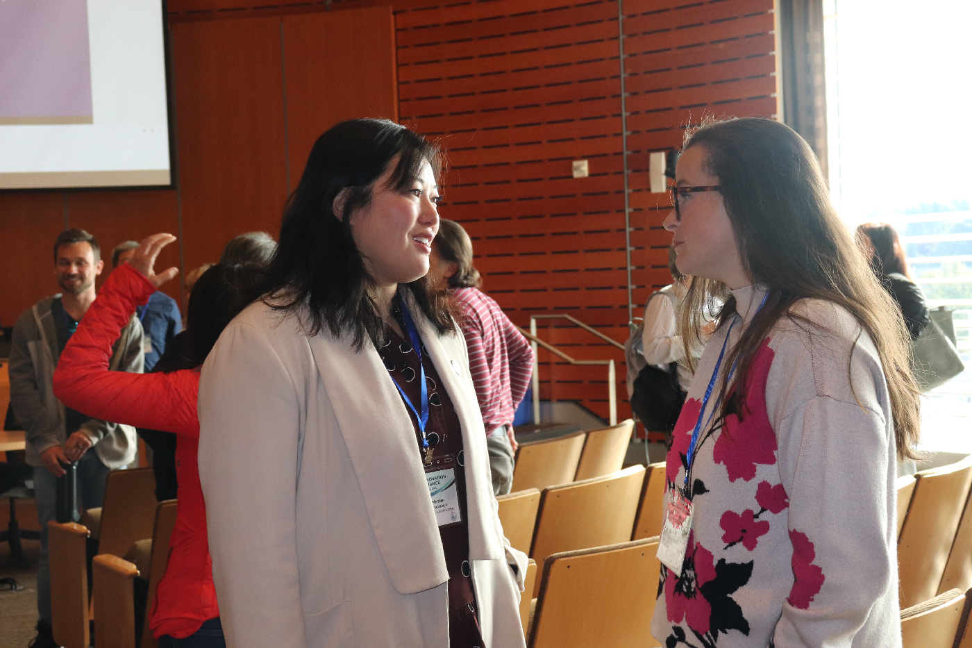 Attendees at the First Civic Innovation Exchange talk between sessions.